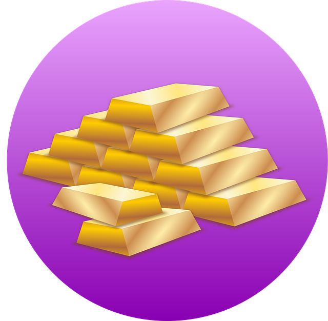 gold bar, gold coin