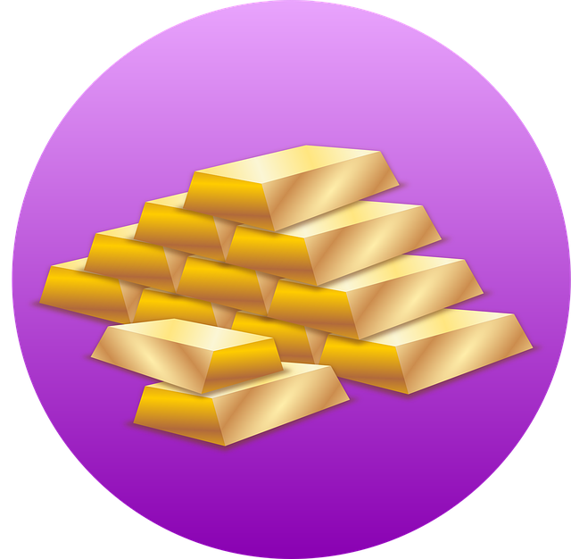 gold bar, gold coin