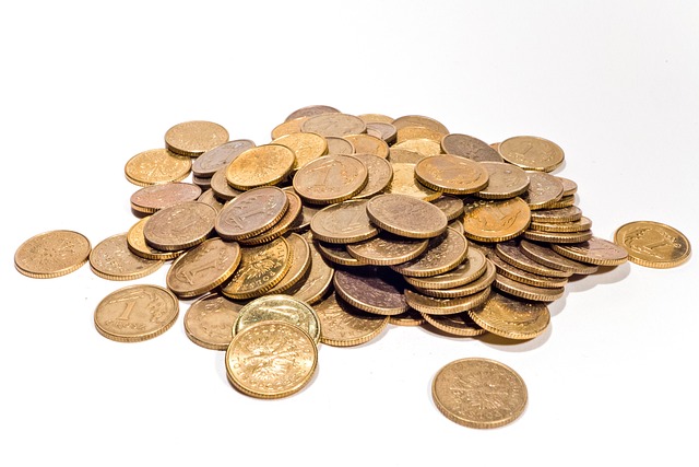 gold bar, gold coin