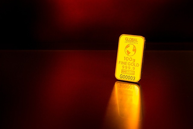 gold bar, gold coin