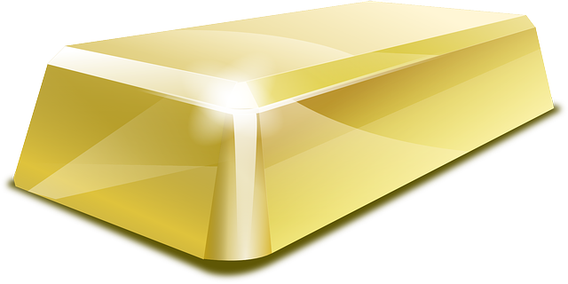 gold bar, gold coin